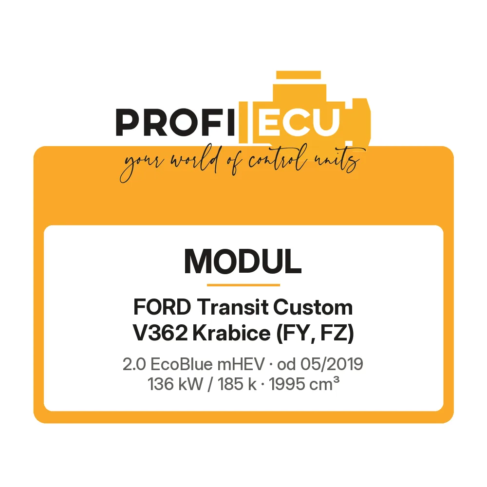 Etiketa ProfiECU: Modul pro Ford Transit Custom V362 Krabice 2.0 EcoBlue mHEV 136 kW