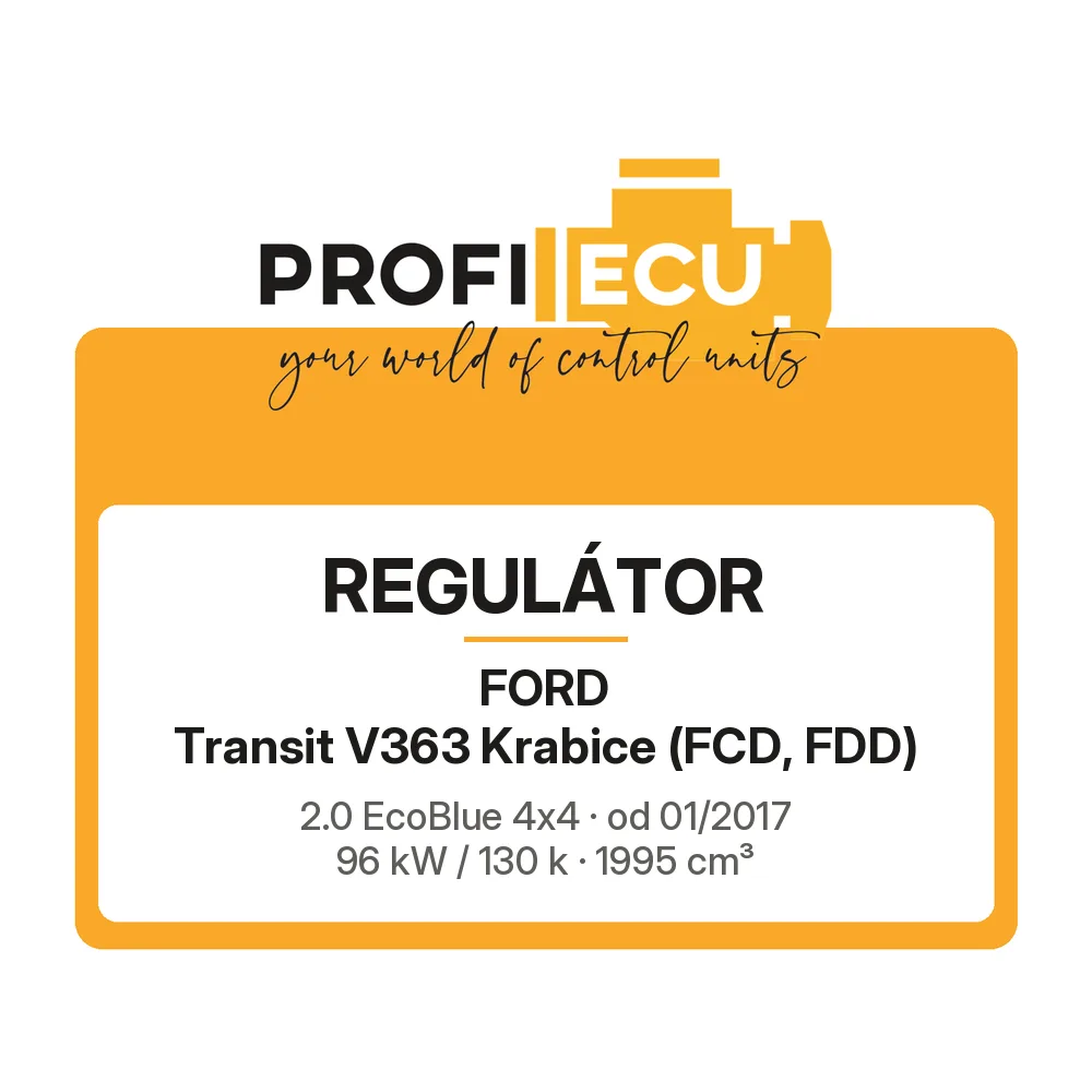 Etiketa ProfiECU: Regulátor pro Ford Transit V363 Krabice 2.0 EcoBlue 4x4 96 kW