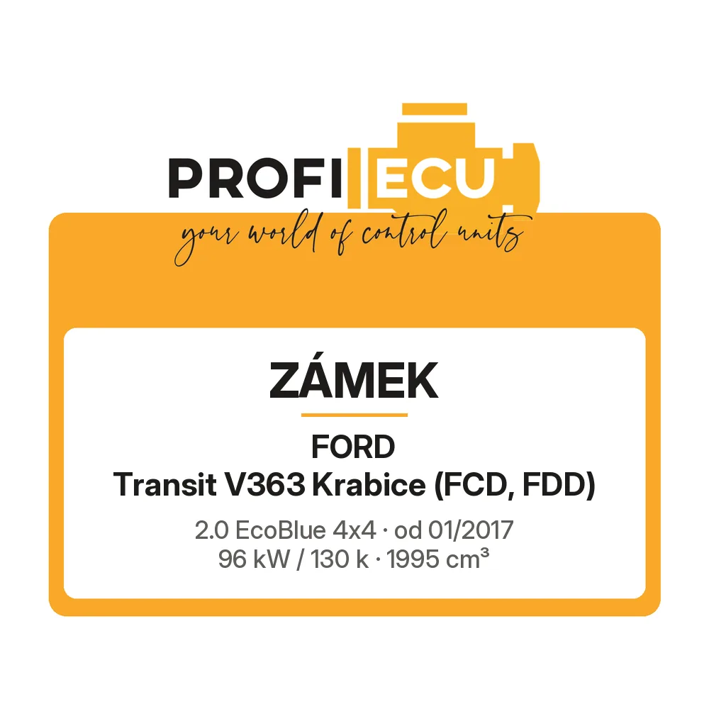 Etiketa ProfiECU: Zámek pro Ford Transit V363 Krabice 2.0 EcoBlue 4x4 96 kW