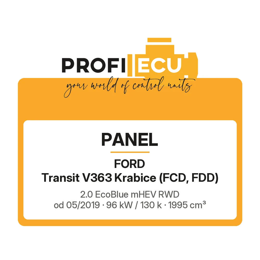 Etiketa ProfiECU: Panel pro Ford Transit V363 Krabice 2.0 EcoBlue mHEV RWD 96 kW