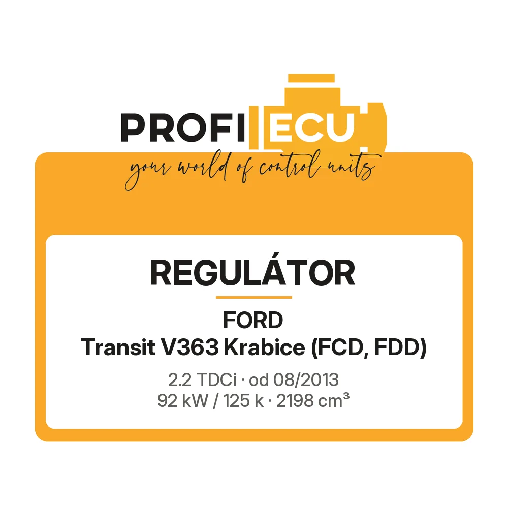 Etiketa ProfiECU: Regulátor pro Ford Transit V363 Krabice 2.2 TDCi 92 kW