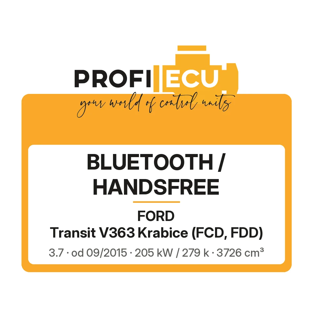 Etiketa ProfiECU: Bluetooth / Handsfree pro Ford Transit V363 Krabice 3.7 205 kW