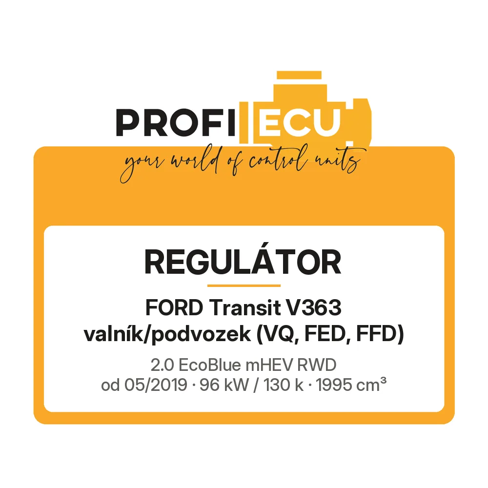 Etiketa ProfiECU: Regulátor pro Ford Transit V363 valník/podvozek 2.0 EcoBlue mHEV RWD 96 kW
