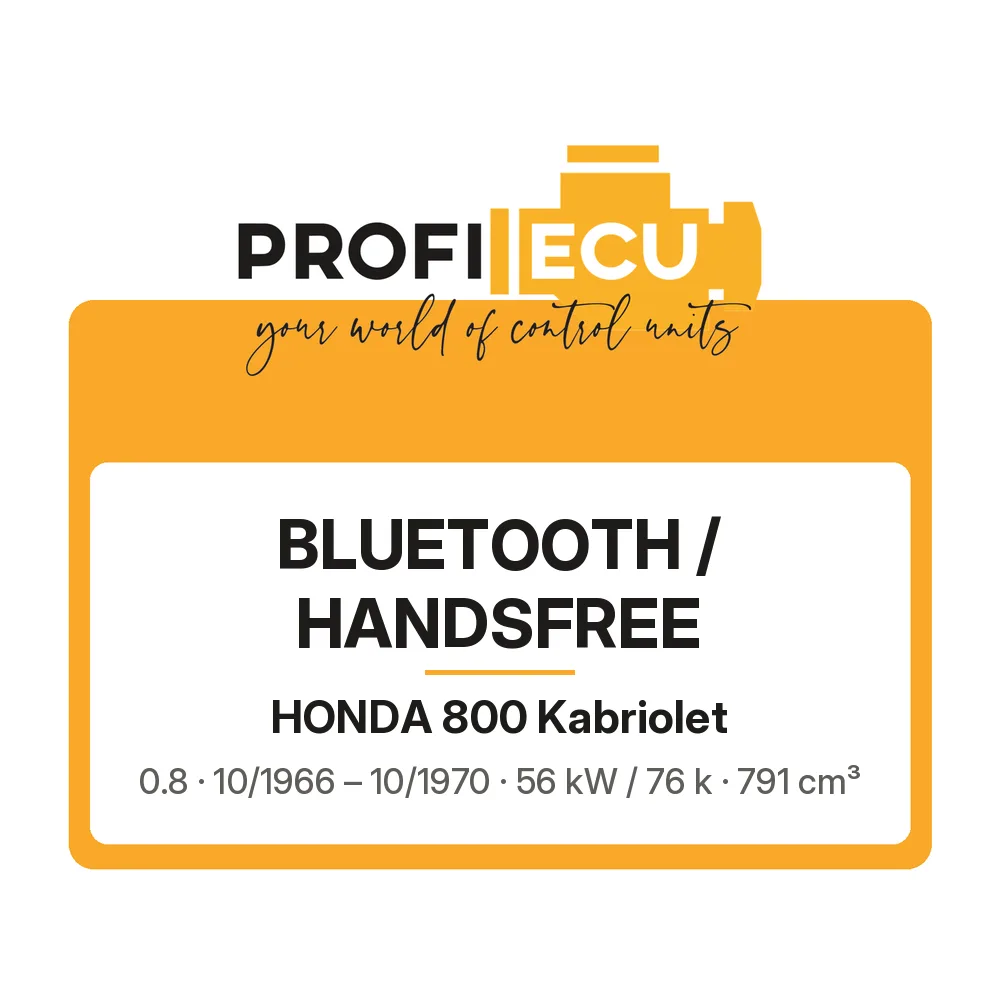 Etiketa ProfiECU: Bluetooth / Handsfree pro Honda 800 Kabriolet 0.8 56 kW