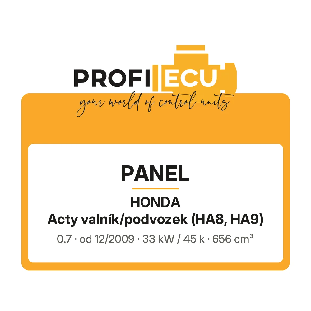 Etiketa ProfiECU: Panel pro Honda Acty valník/podvozek 0.7 33 kW