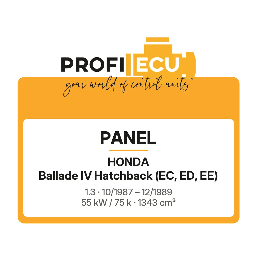 Etiketa ProfiECU: Panel pro Honda Ballade IV Hatchback 1.3 55 kW