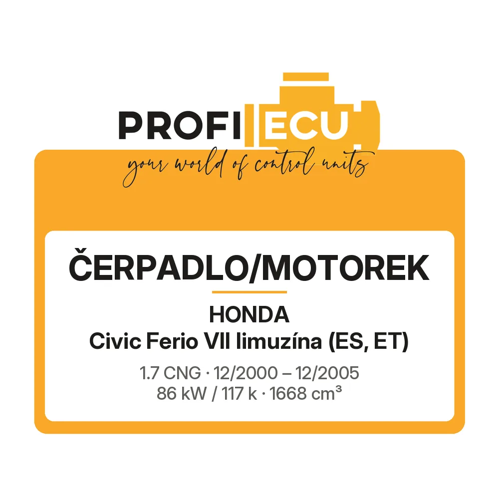 Etiketa ProfiECU: Čerpadlo/Motorek pro Honda Civic Ferio VII limuzína 1.7 CNG 86 kW