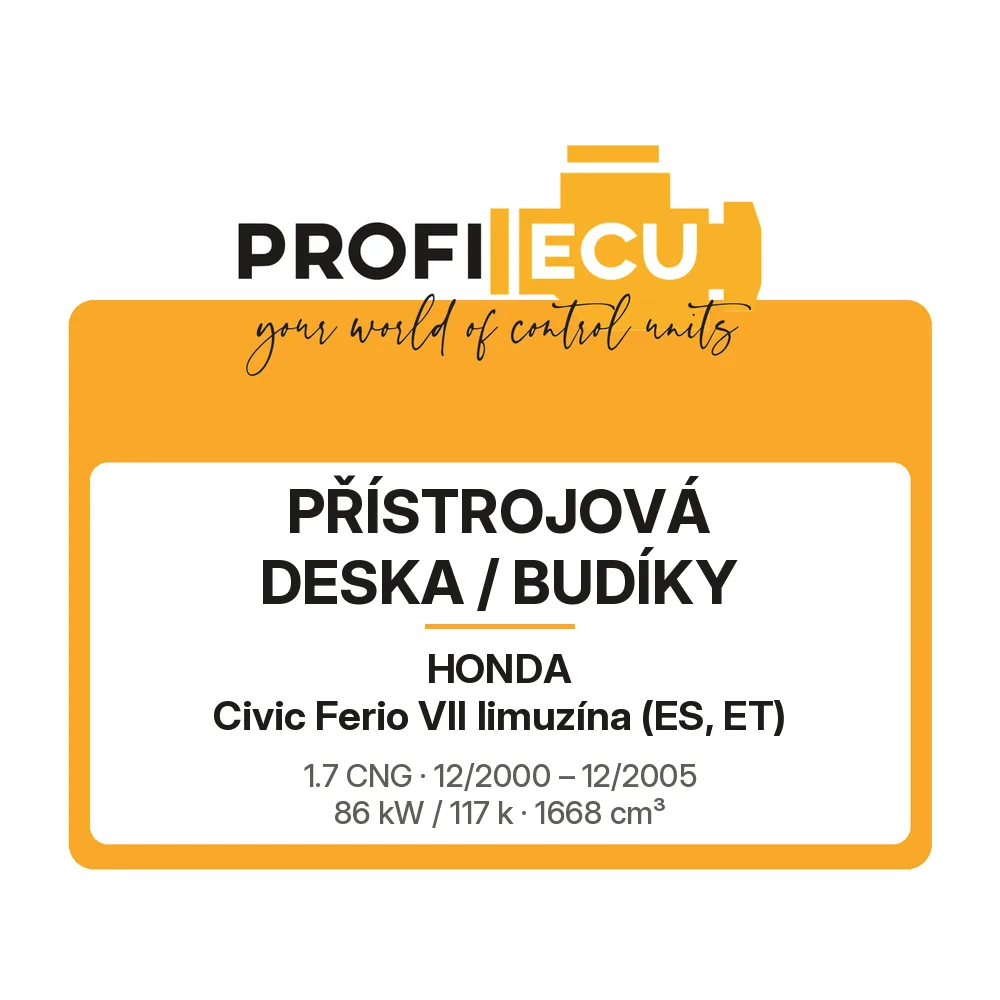 Etiketa ProfiECU: Přístrojová deska / Budíky pro Honda Civic Ferio VII limuzína 1.7 CNG 86 kW