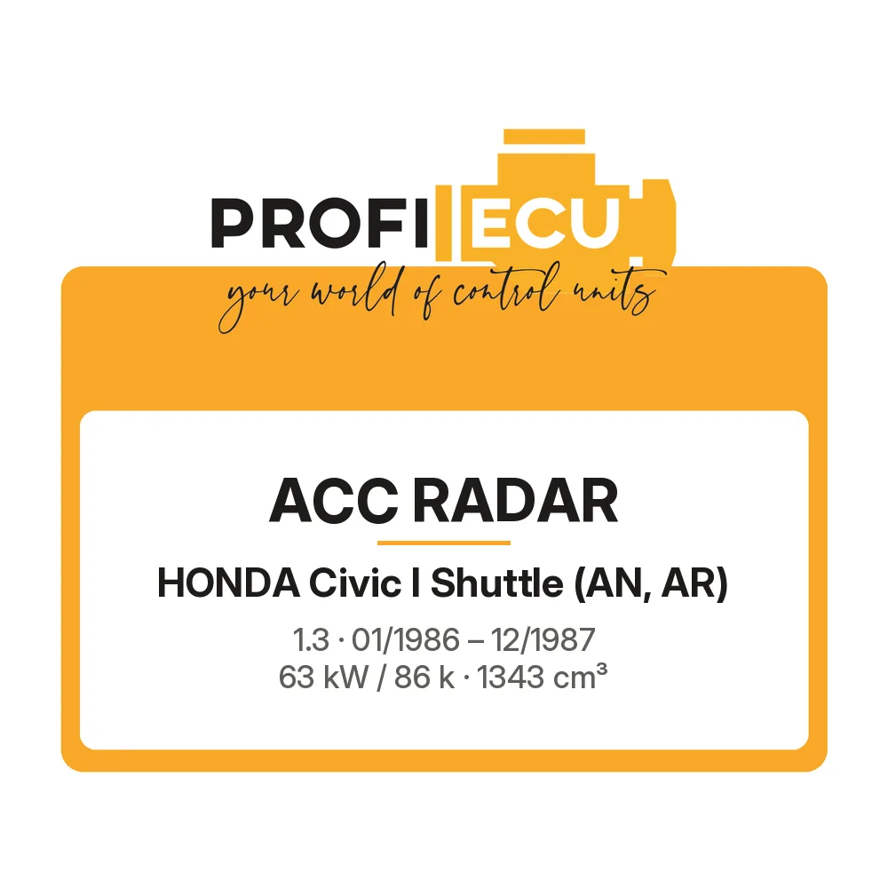 Etiketa ProfiECU: ACC Radar pro Honda Civic I Shuttle 1.3 63 kW