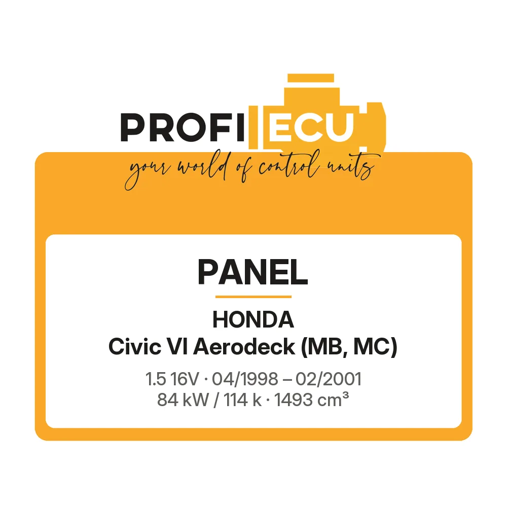 Etiketa ProfiECU: Panel pro Honda Civic VI Aerodeck 1.5 16V 84 kW