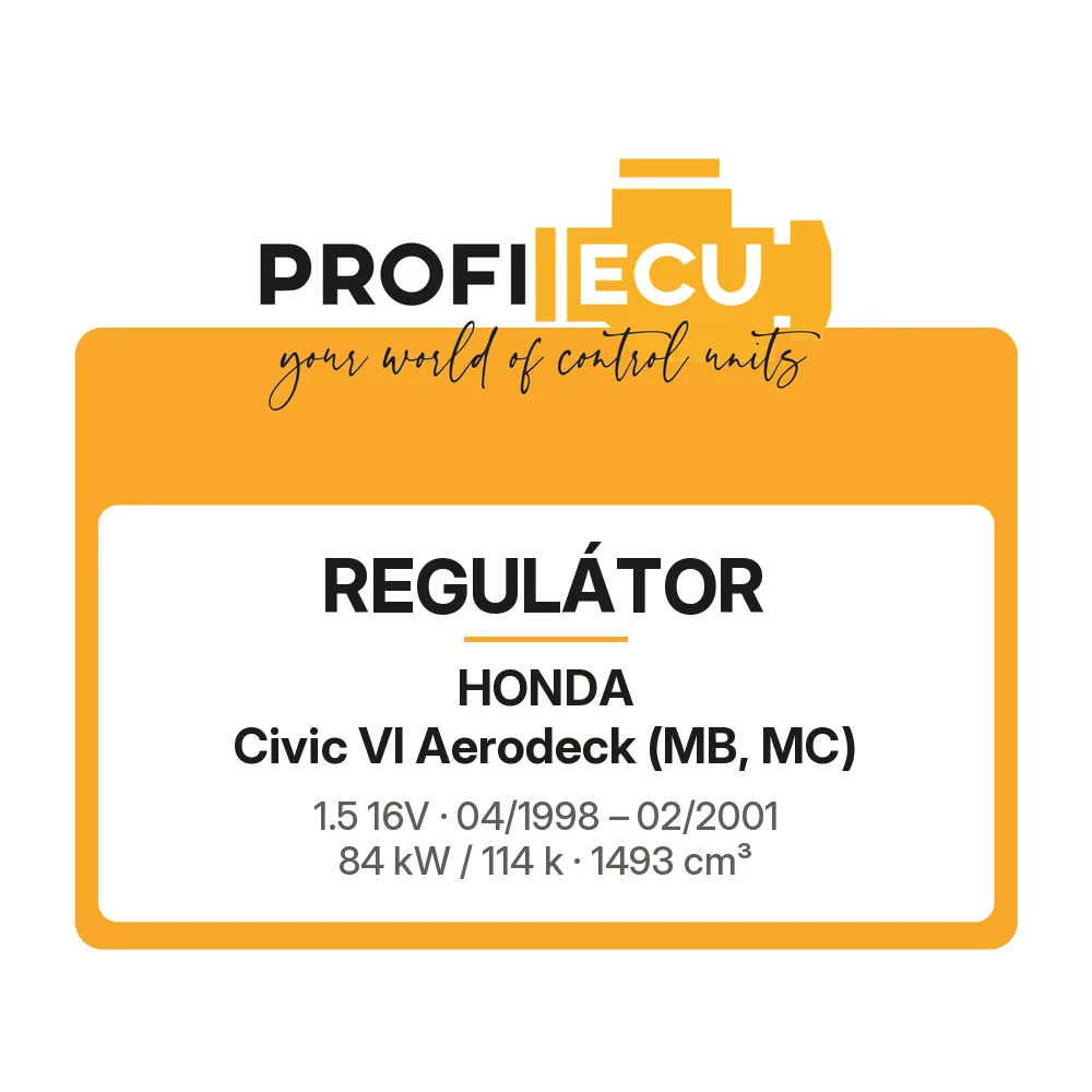 Etiketa ProfiECU: Regulátor pro Honda Civic VI Aerodeck 1.5 16V 84 kW