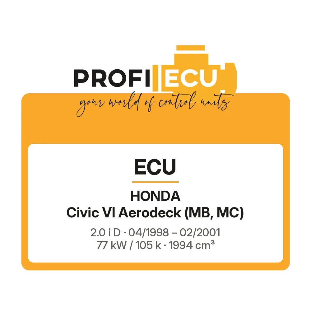 Etiketa ProfiECU: ECU pro Honda Civic VI Aerodeck 2.0 i D 77 kW