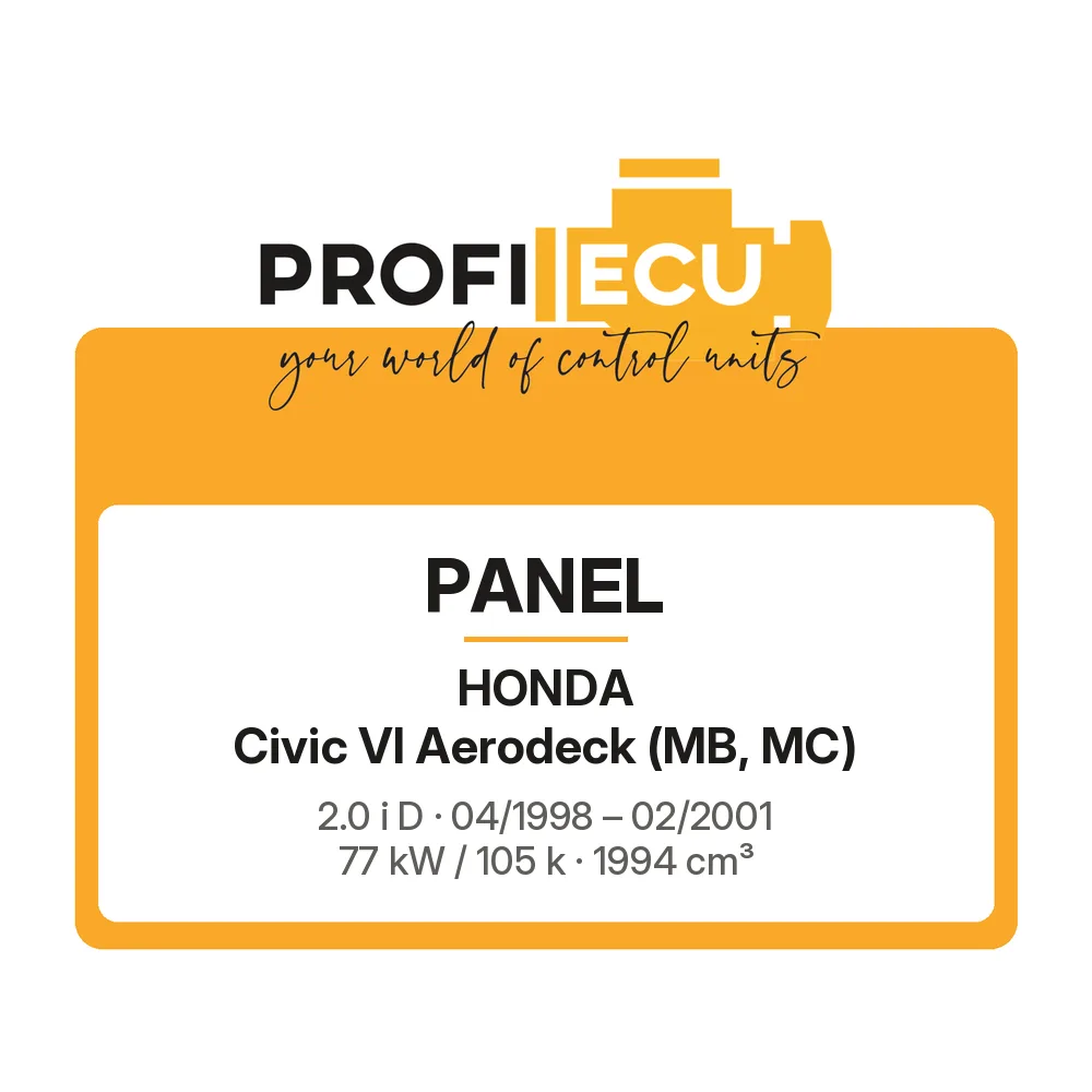 Etiketa ProfiECU: Panel pro Honda Civic VI Aerodeck 2.0 i D 77 kW