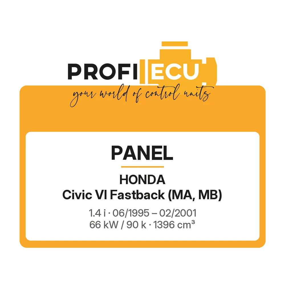 Etiketa ProfiECU: Panel pro Honda Civic VI Fastback 1.4 i 66 kW