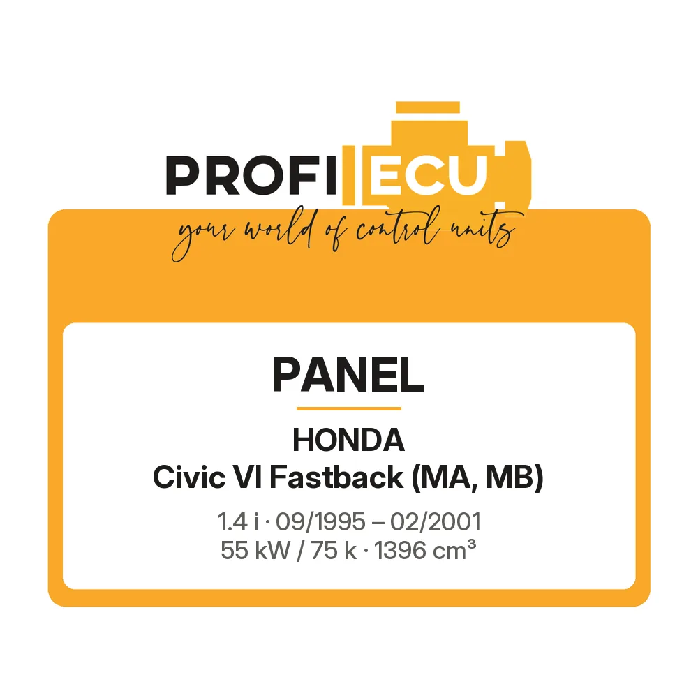 Etiketa ProfiECU: Panel pro Honda Civic VI Fastback 1.4 i 55 kW
