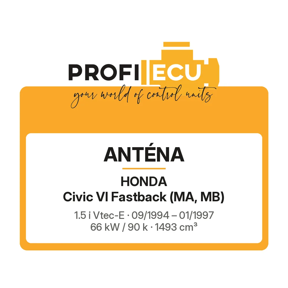 Etiketa ProfiECU: Anténa pro Honda Civic VI Fastback 1.5 i Vtec-E 66 kW