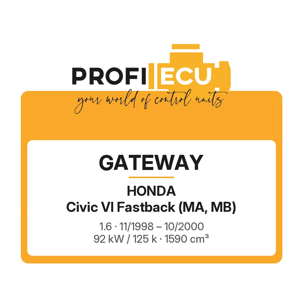 Etiketa ProfiECU: GATEWAY pro Honda Civic VI Fastback 1.6 92 kW