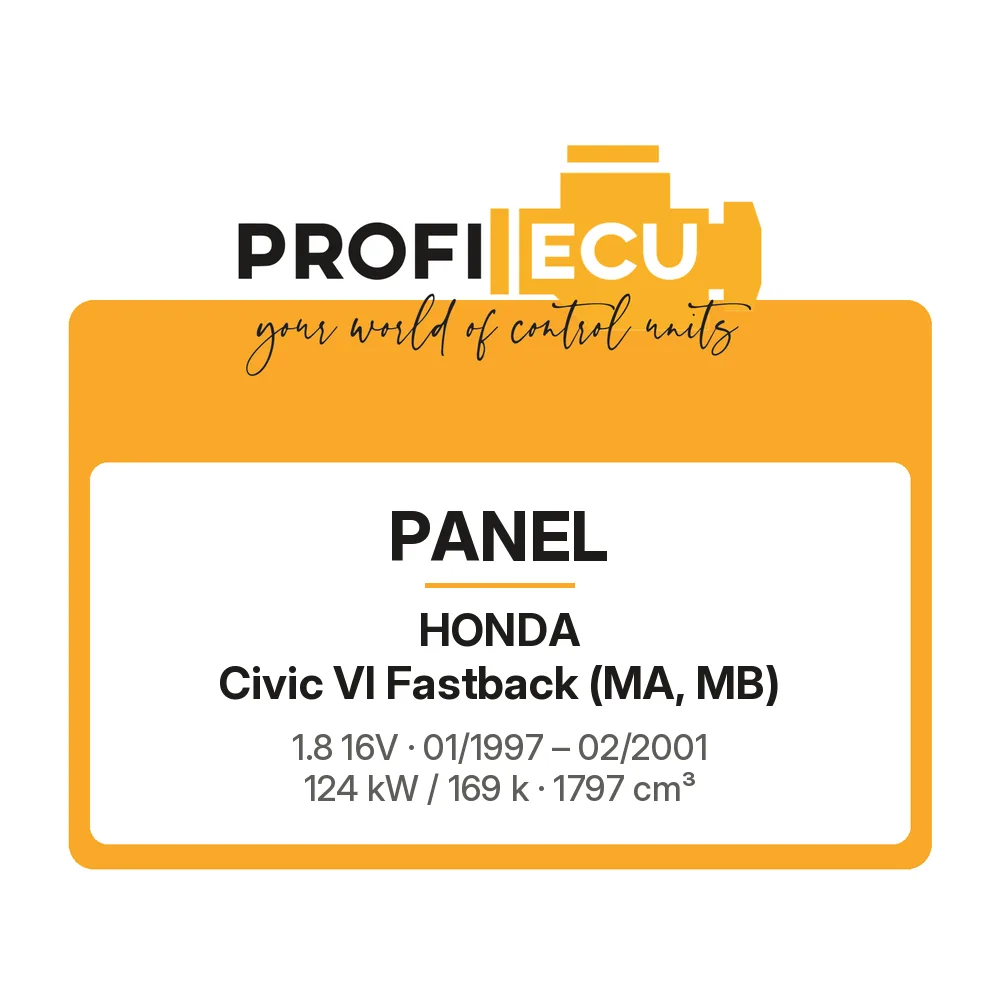 Etiketa ProfiECU: Panel pro Honda Civic VI Fastback 1.8 16V 124 kW