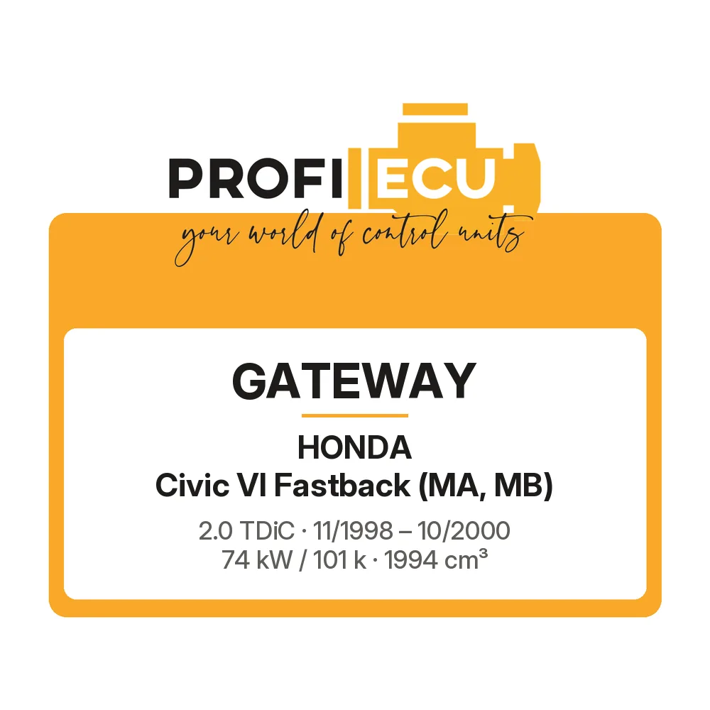 Etiketa ProfiECU: GATEWAY pro Honda Civic VI Fastback 2.0 TDiC 74 kW
