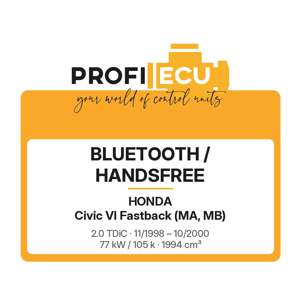 Etiketa ProfiECU: Bluetooth / Handsfree pro Honda Civic VI Fastback 2.0 TDiC 77 kW