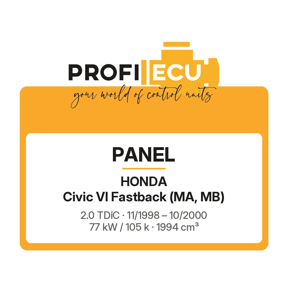 Etiketa ProfiECU: Panel pro Honda Civic VI Fastback 2.0 TDiC 77 kW