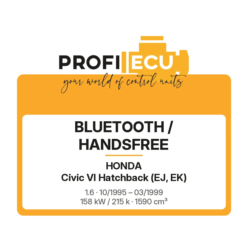 Etiketa ProfiECU: Bluetooth / Handsfree pro Honda Civic VI Hatchback 1.6 158 kW