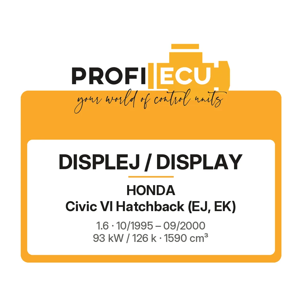 Etiketa ProfiECU: Displej / Display pro Honda Civic VI Hatchback 1.6 93 kW
