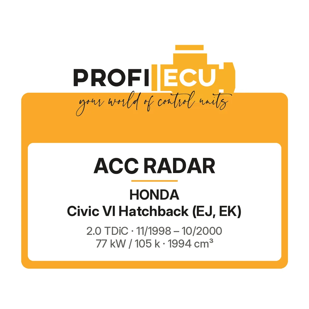 Etiketa ProfiECU: ACC Radar pro Honda Civic VI Hatchback 2.0 TDiC 77 kW