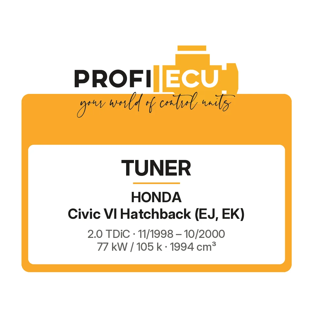 Etiketa ProfiECU: Tuner pro Honda Civic VI Hatchback 2.0 TDiC 77 kW
