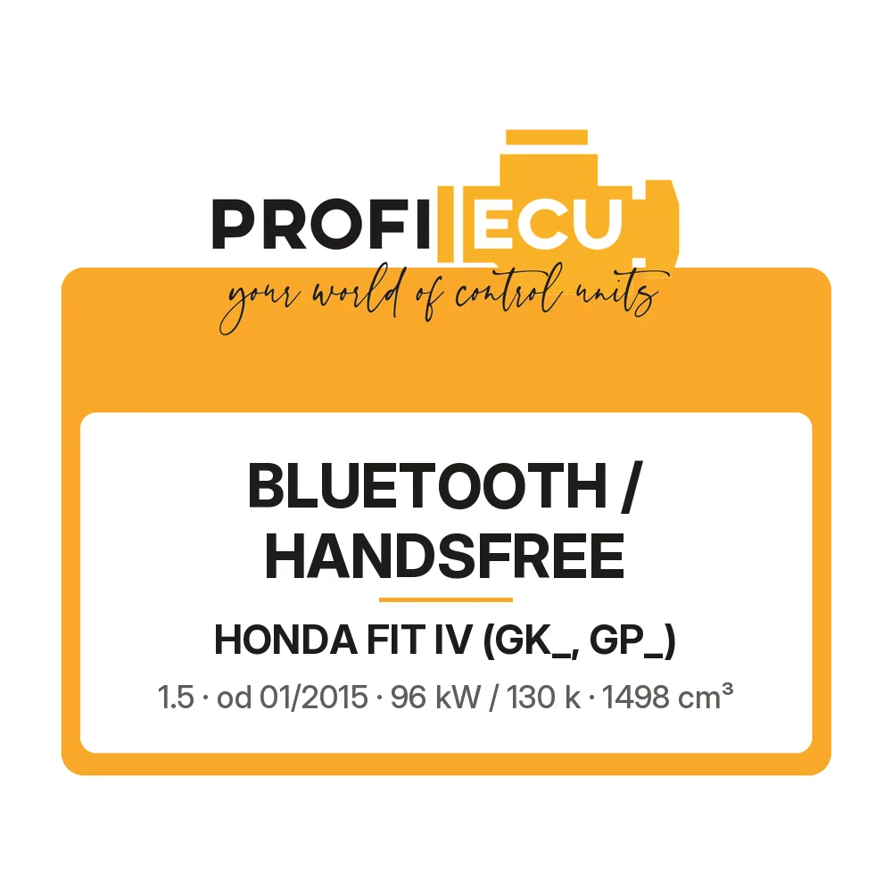 Etiketa ProfiECU: Bluetooth / Handsfree pro Honda FIT IV 1.5 96 kW