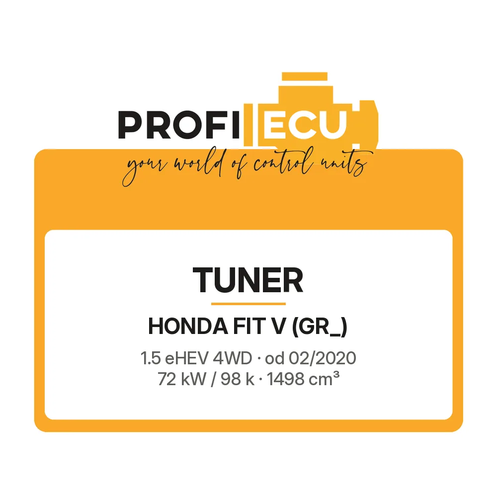 Etiketa ProfiECU: Tuner pro Honda FIT V 1.5 eHEV 4WD 72 kW