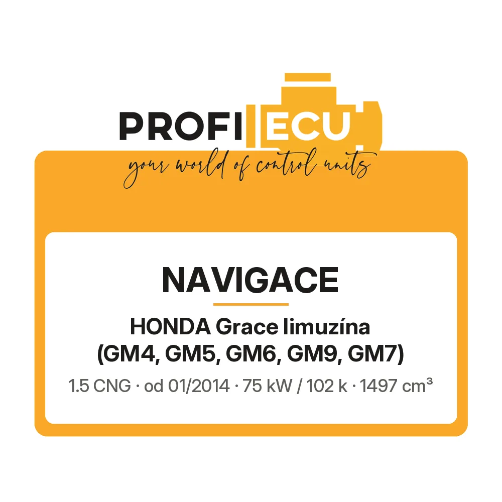 Etiketa ProfiECU: Navigace pro Honda Grace limuzína 1.5 CNG 75 kW