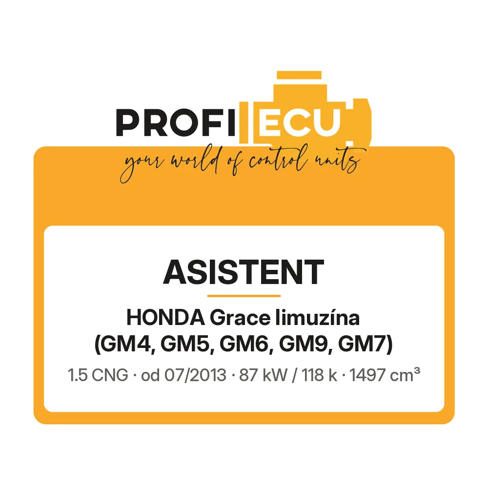 Etiketa ProfiECU: ASISTENT pro Honda Grace limuzína 1.5 CNG 87 kW