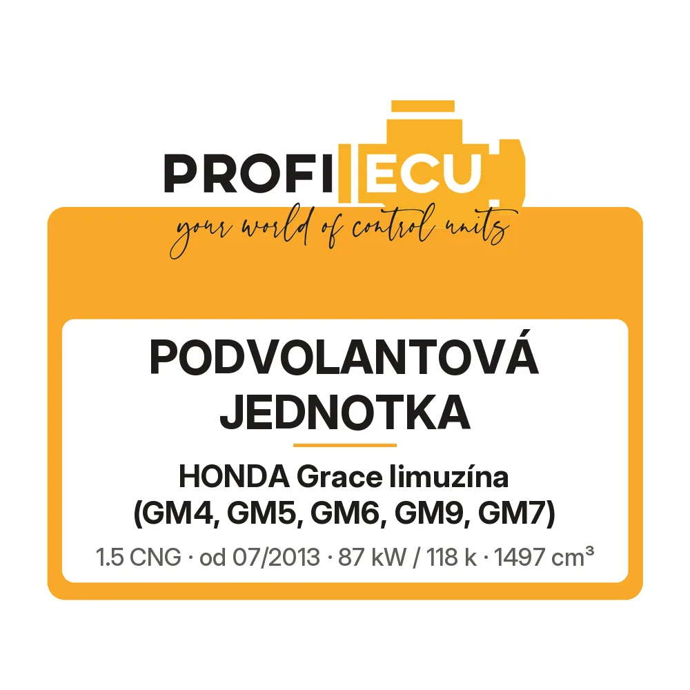 Etiketa ProfiECU: Podvolantová jednotka pro Honda Grace limuzína 1.5 CNG 87 kW