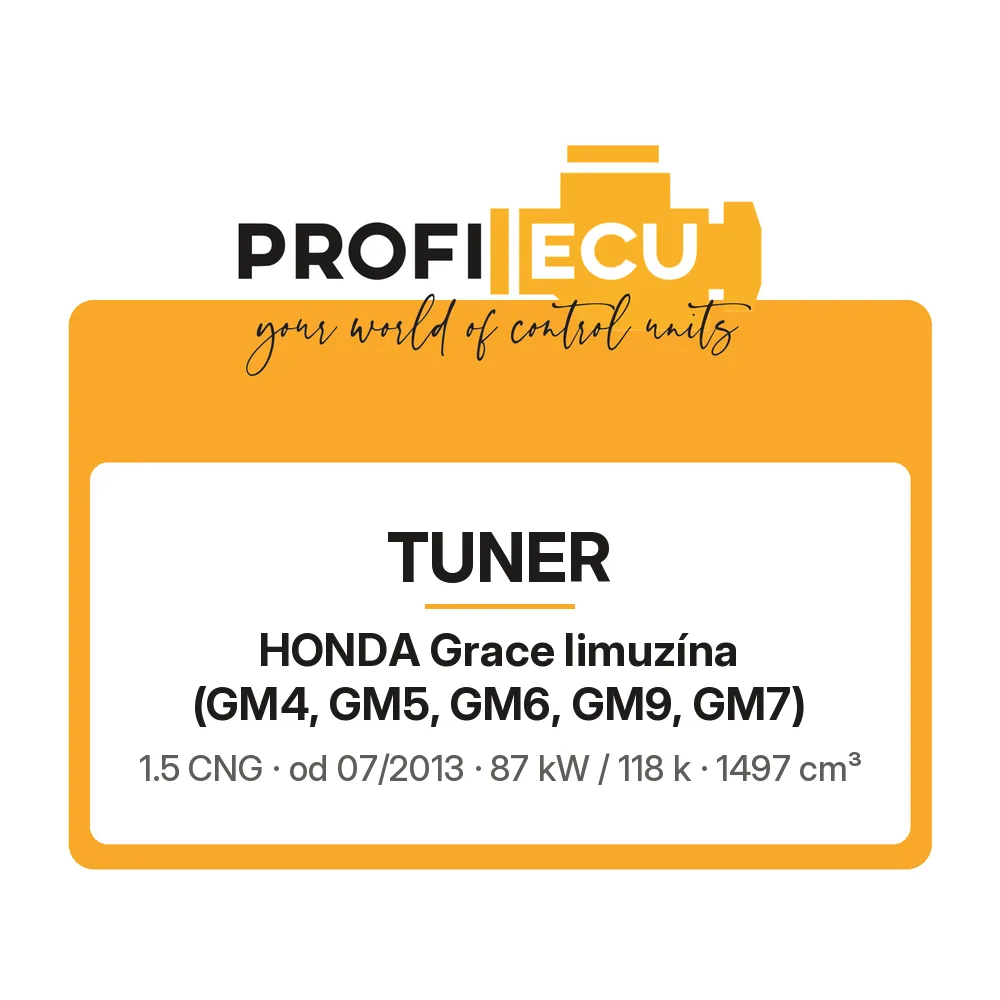 Etiketa ProfiECU: Tuner pro Honda Grace limuzína 1.5 CNG 87 kW