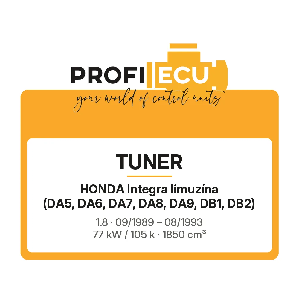 Etiketa ProfiECU: Tuner pro Honda Integra limuzína 1.8 77 kW