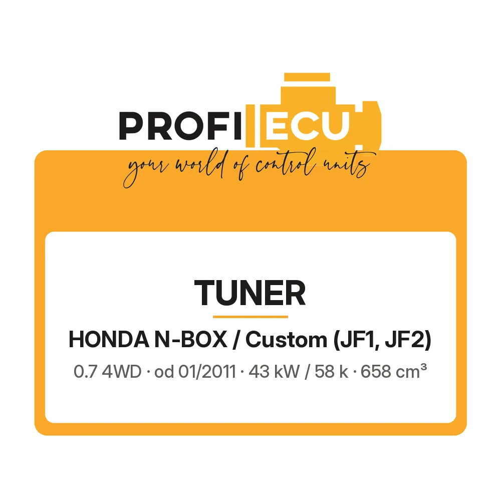 Etiketa ProfiECU: Tuner pro Honda N-BOX / Custom 0.7 4WD 43 kW