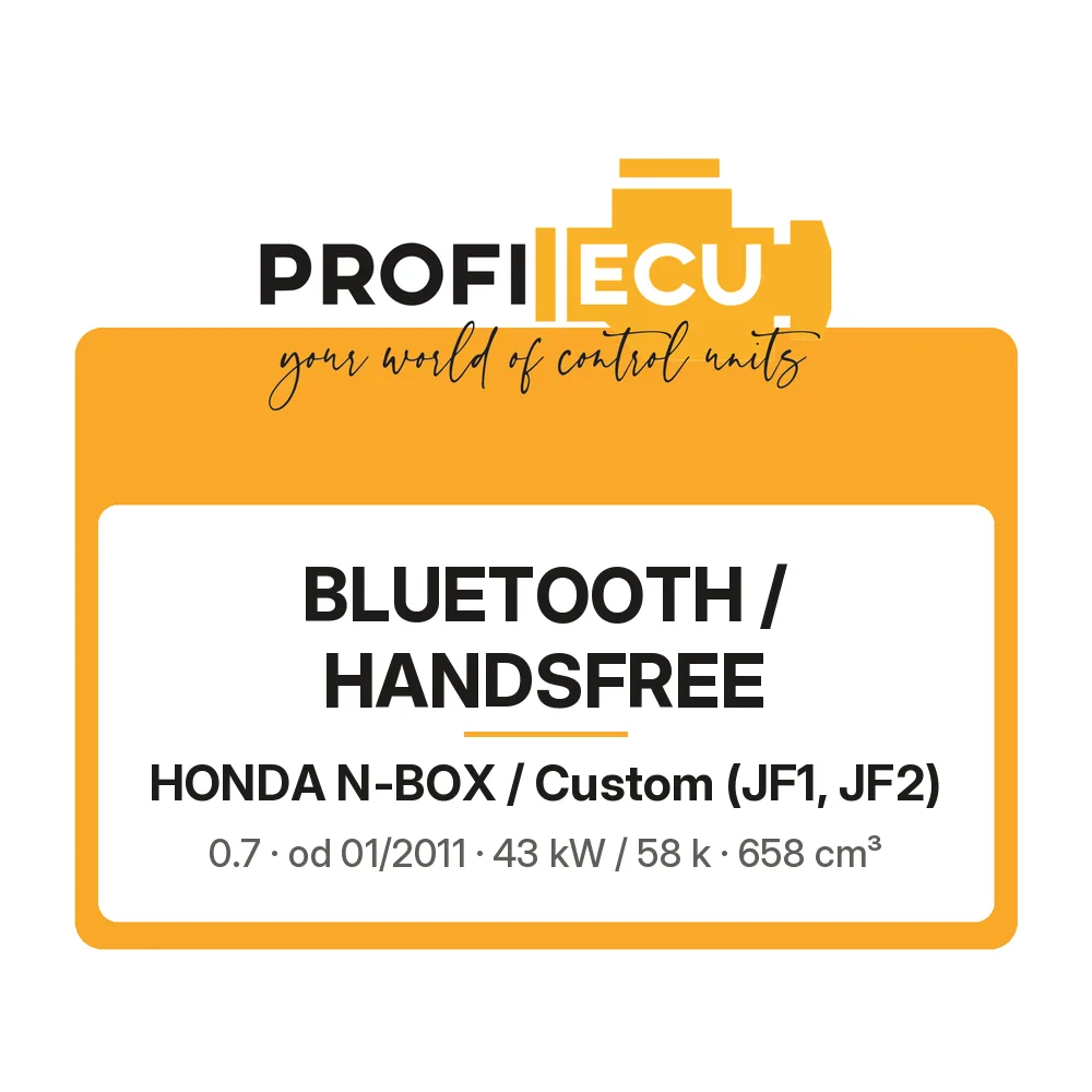 Etiketa ProfiECU: Bluetooth / Handsfree pro Honda N-BOX / Custom 0.7 43 kW