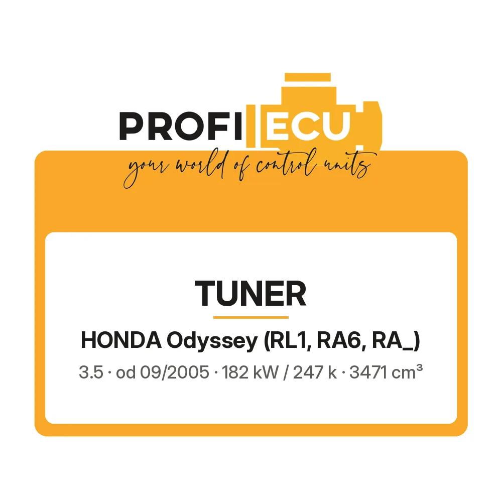 Etiketa ProfiECU: Tuner pro Honda Odyssey 3.5 182 kW