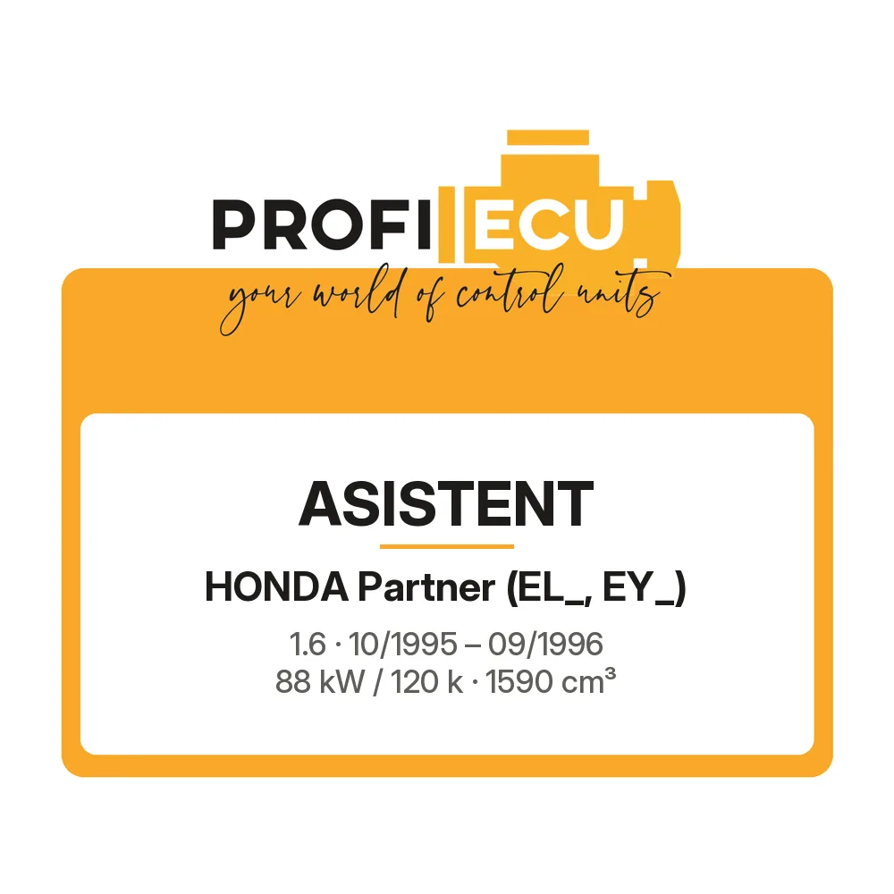 Etiketa ProfiECU: ASISTENT pro Honda Partner 1.6 88 kW