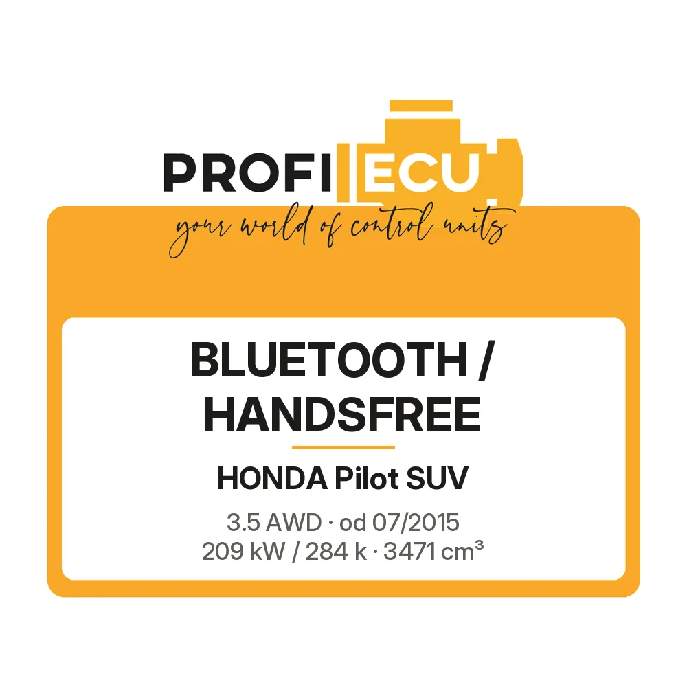 Etiketa ProfiECU: Bluetooth / Handsfree pro Honda Pilot SUV 3.5 AWD 209 kW