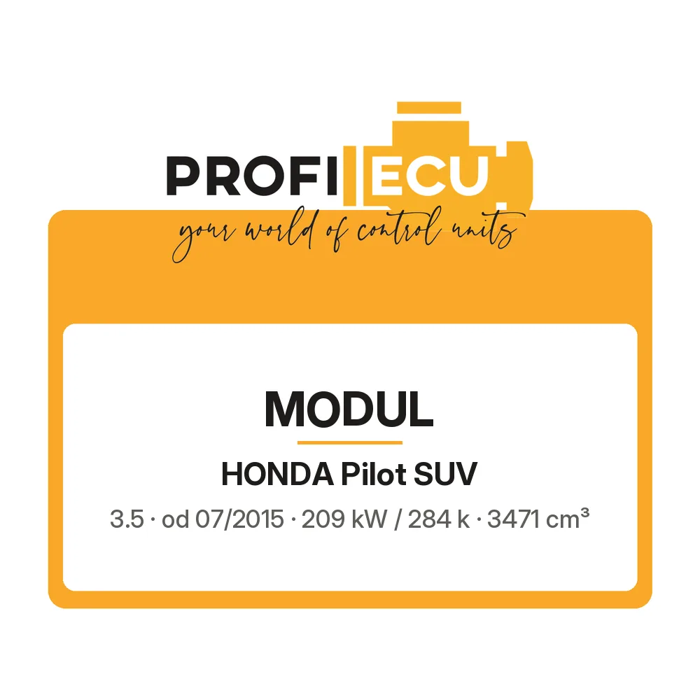 Etiketa ProfiECU: Modul pro Honda Pilot SUV 3.5 209 kW