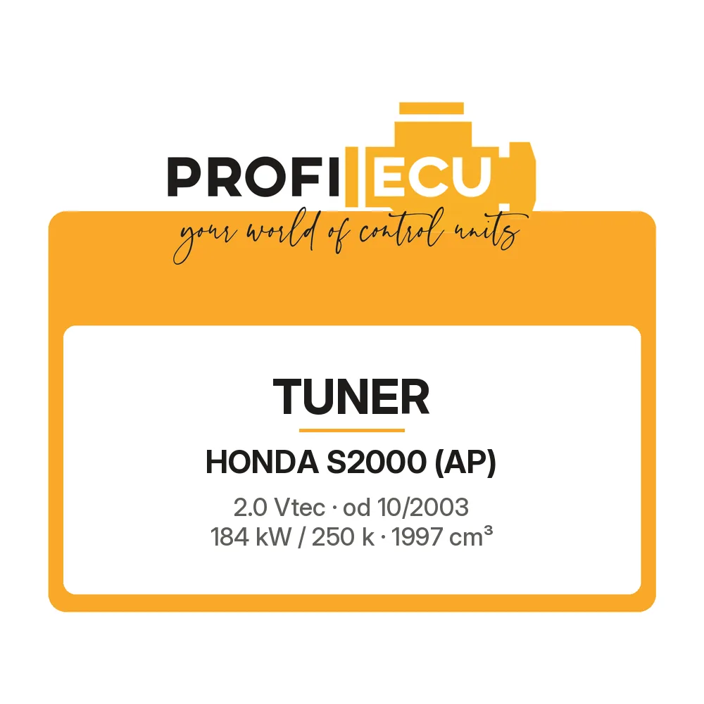 Etiketa ProfiECU: Tuner pro Honda S2000 2.0 Vtec 184 kW