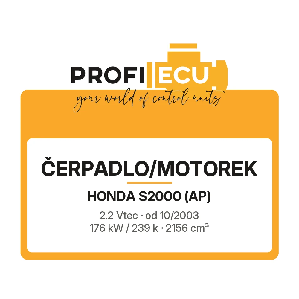 Etiketa ProfiECU: Čerpadlo/Motorek pro Honda S2000 2.2 Vtec 176 kW