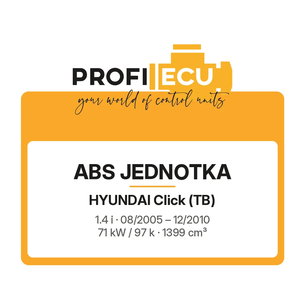 Etiketa ProfiECU: ABS jednotka pro Hyundai Click 1.4 i 71 kW