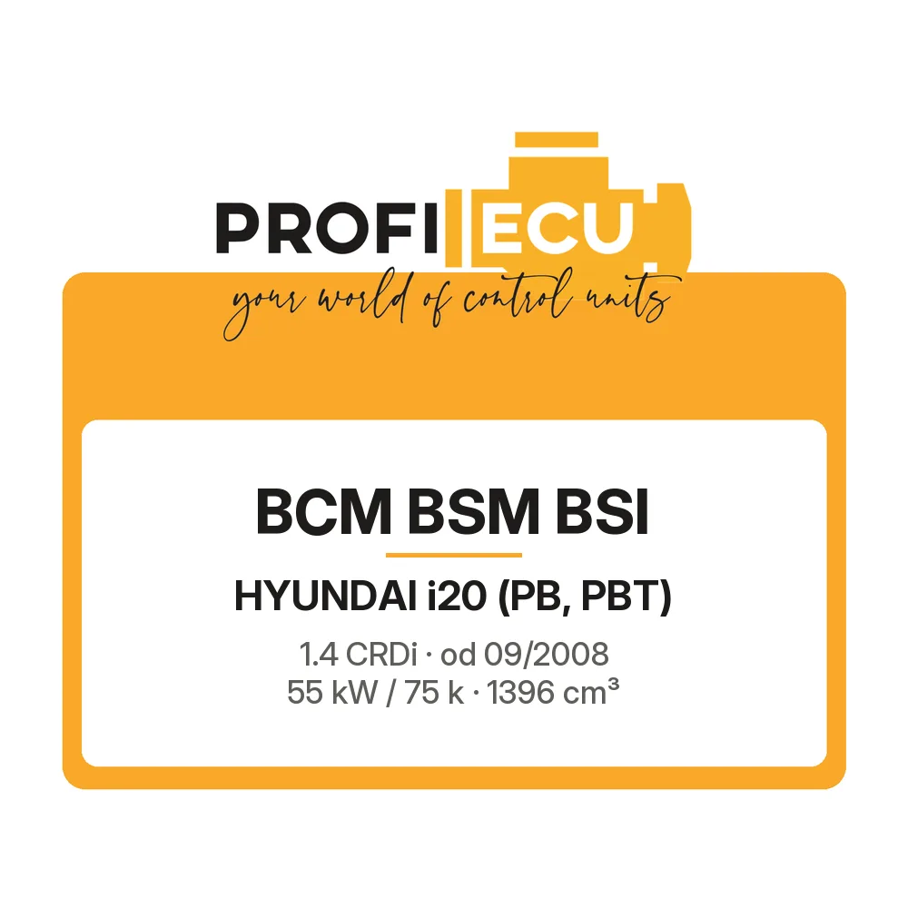 Etiketa ProfiECU: BCM BSM BSI pro Hyundai i20 1.4 CRDi 55 kW