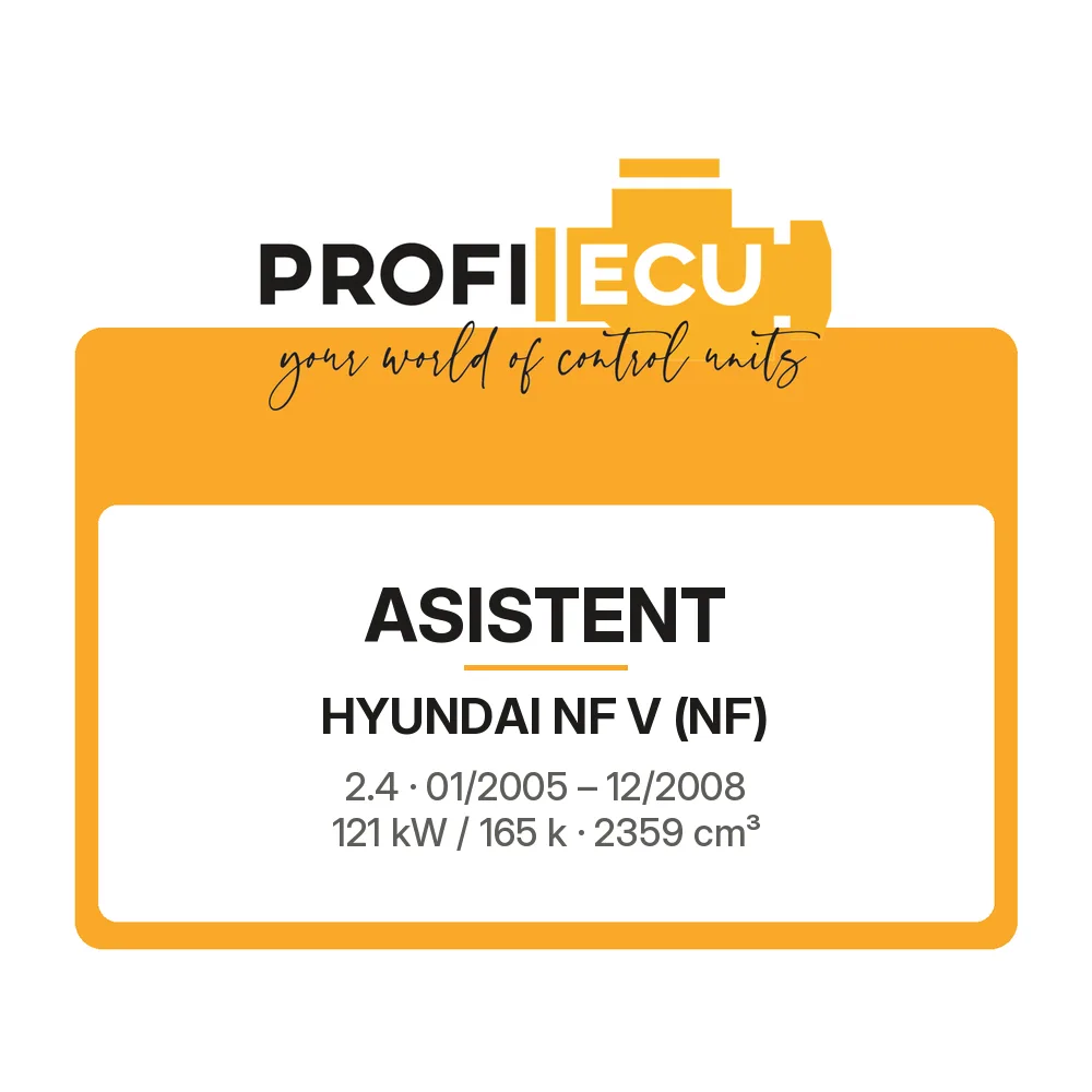 Etiketa ProfiECU: ASISTENT pro Hyundai NF V 2.4 121 kW