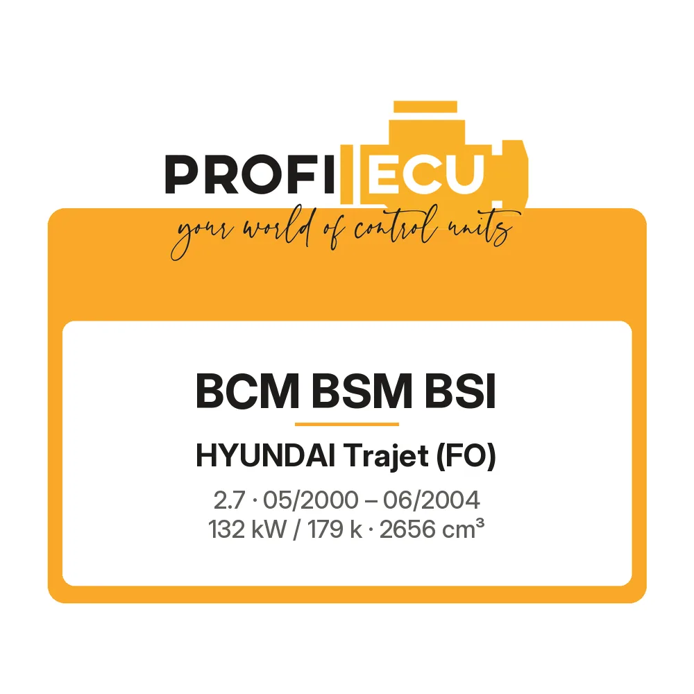 Etiketa ProfiECU: BCM BSM BSI pro Hyundai Trajet 2.7 132 kW