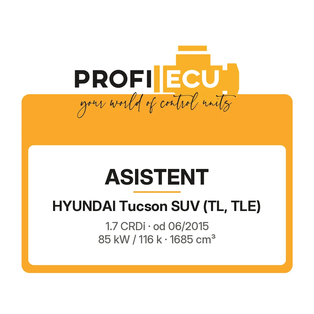 Etiketa ProfiECU: ASISTENT pro Hyundai Tucson SUV 1.7 CRDi 85 kW