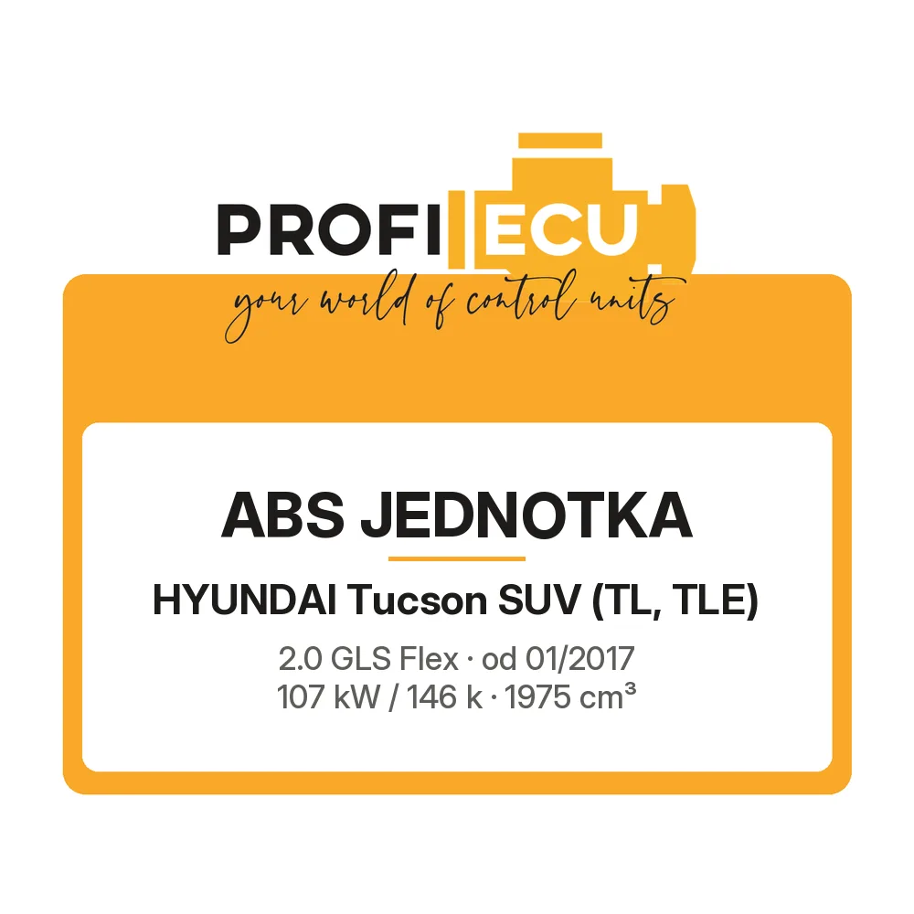 Etiketa ProfiECU: ABS jednotka pro Hyundai Tucson SUV 2.0 GLS Flex 107 kW